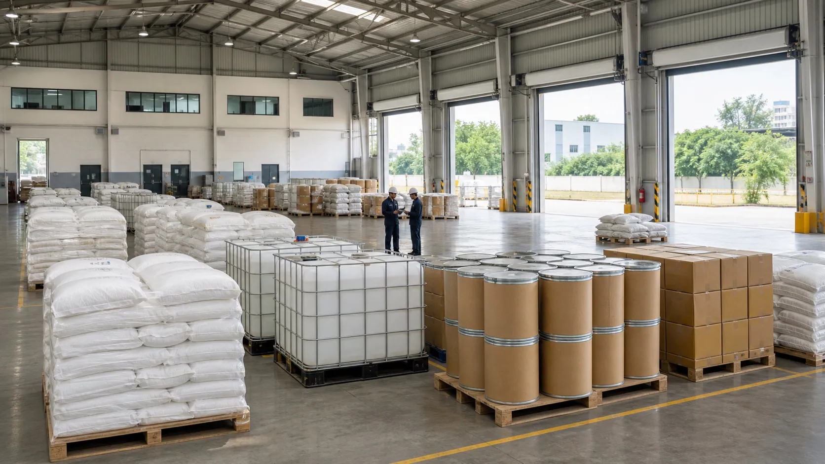 A clean chemical supply warehouse representing Orion's verified Pan-India network